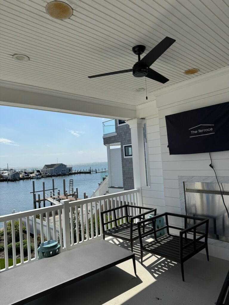 Fans and lights installed on the house ceiling.