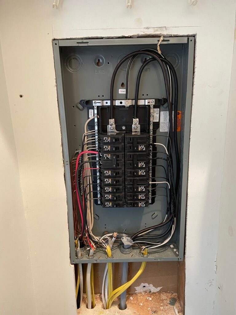 AMP sub panel installed on a wall.
