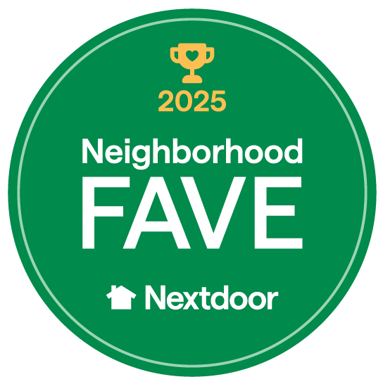 Neighbourhood Fave logo with Nextdoor branding.
