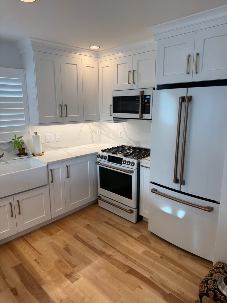 Updated kitchen interior after renovation.